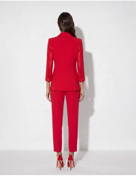 Elisabetta Franchi blazer rouge femme coupe ajustée