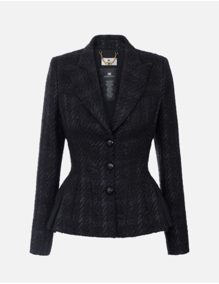 Elisabetta Franchi black tweed jacket for women