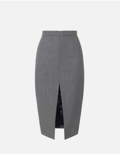 Elisabetta Franchi grey skirt with invisible zip