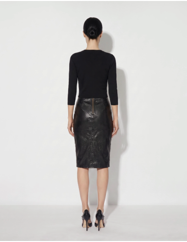Black women’s cardigan with bustier-inspired details