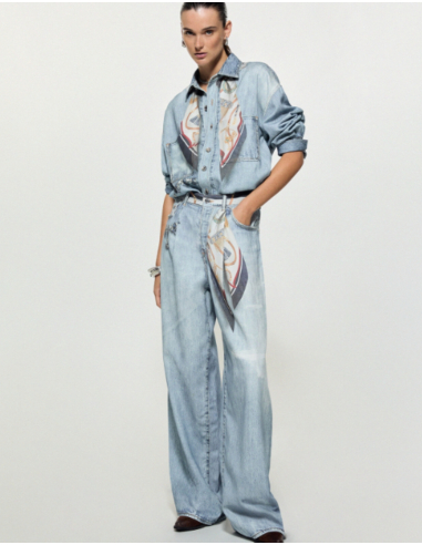 Liu Jo chemise imprimée en denim pour femme
