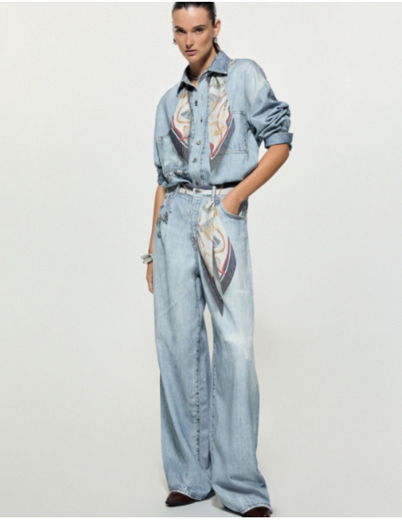 Liu Jo printed denim shirt for women