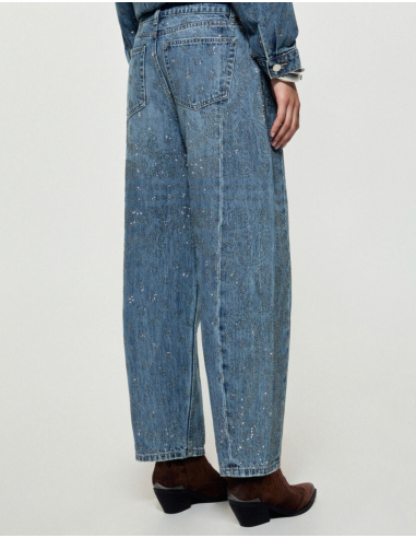 Liu Jo denim trousers with rhinestone embellishments