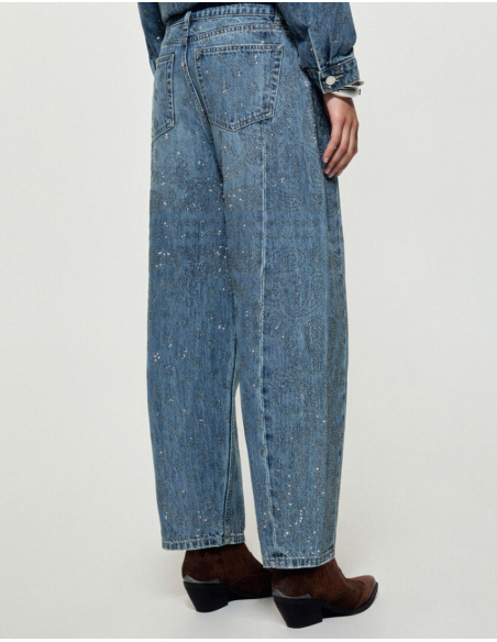 Liu Jo denim trousers with rhinestone embellishments