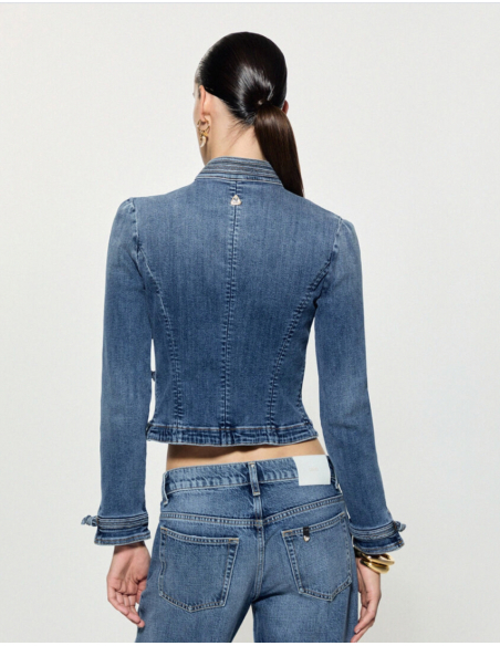 Liu Jo women’s jean jacket with alamari closures