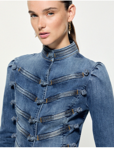 Liu Jo jean jacket with collar and front fastening
