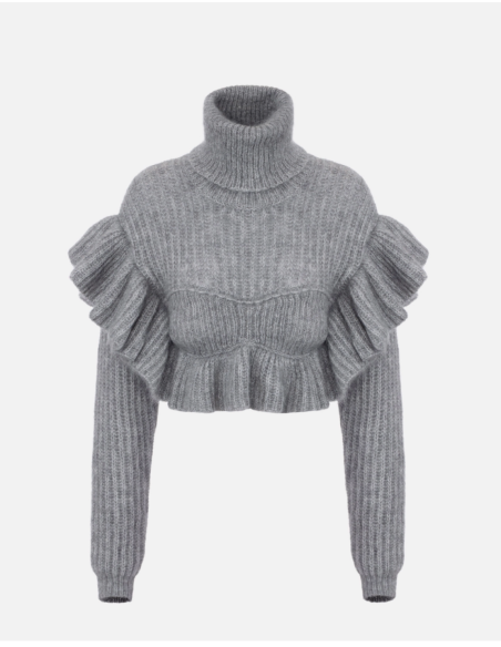 Women’s ruffle knit sweater by Elisabetta Franchi