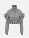 Pull femme en tricot avec ruches Elisabetta Franchi