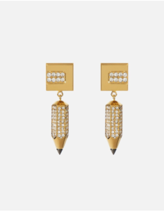 boucles d'oreille Elisabetta Franchi or crayon