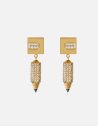 boucles d'oreille Elisabetta Franchi or crayon