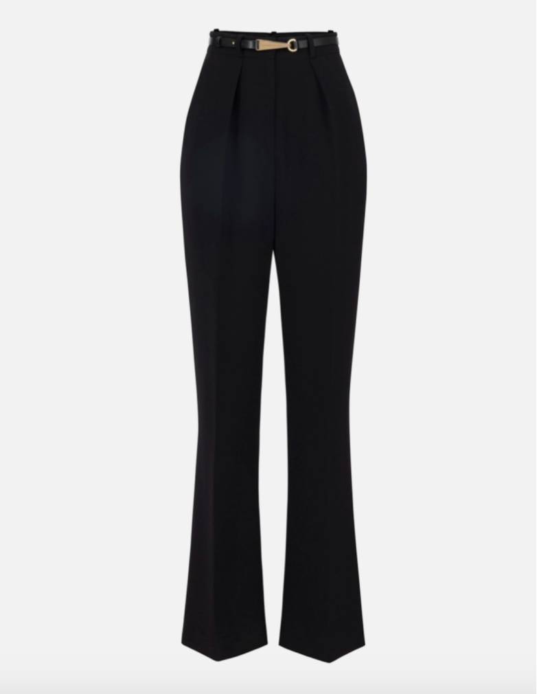 pantalon à pinces noir femme promo