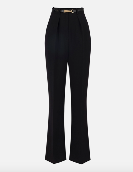 pantalon à pinces noir femme promo