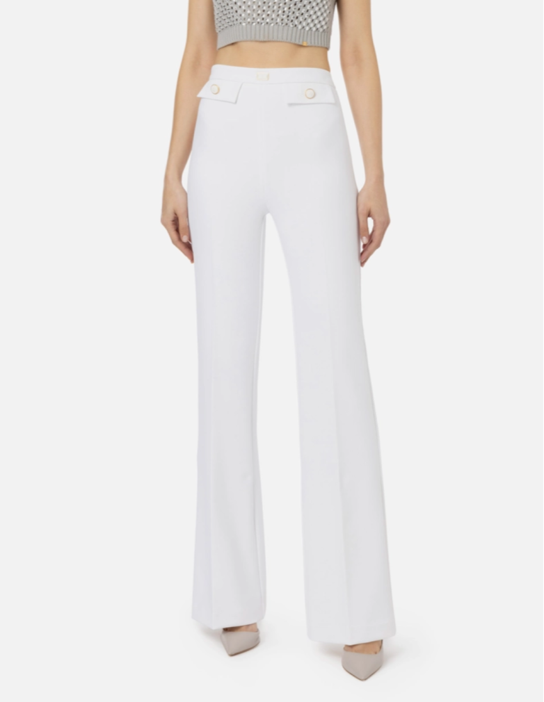 pantalon évasé elisabetta franchi promo